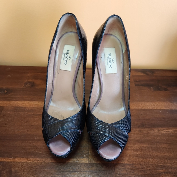 VALENTINO GARAVANI Platform Heels,  Black Size 38 - Picture 4 of 7